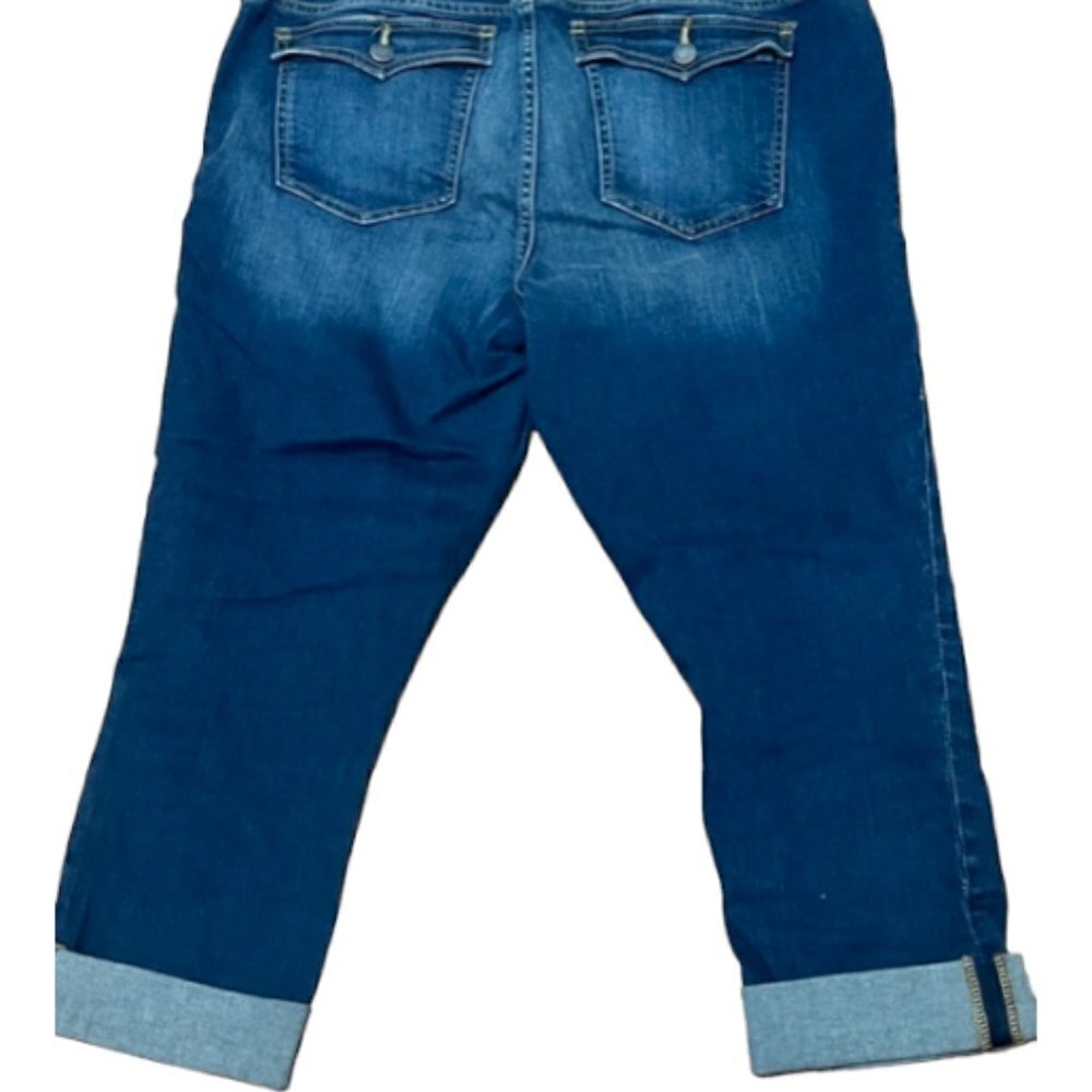 TORRID Denim Medium Blue Sophia Crop Button Pocket Jeans Size 12 NWT - Picture 7 of 14
